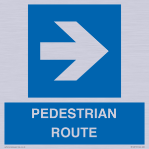 PEDESTRIAN ROUTE - right arrow